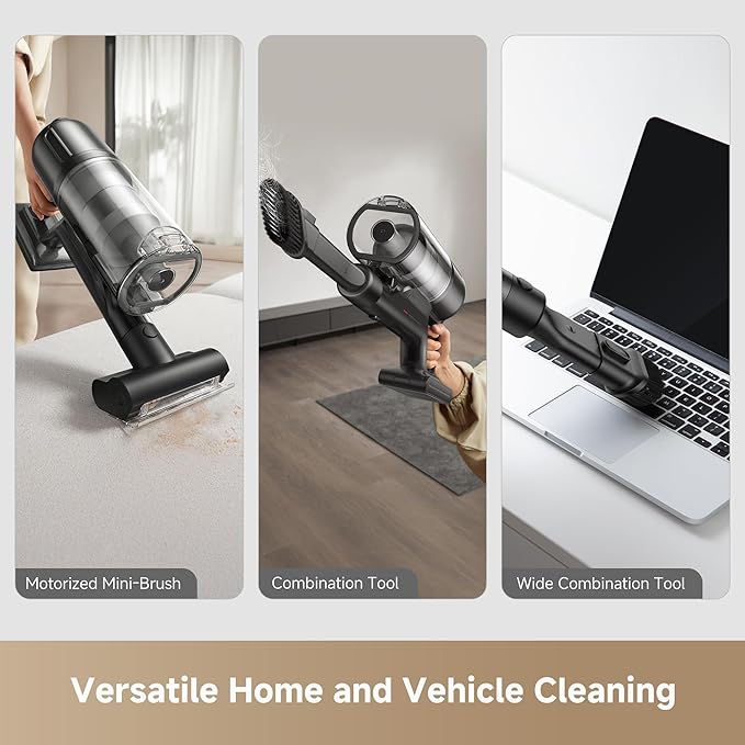 DREAME Cordless Stick Vacuum Cleaner Z30 Essential, 210AW Suction with Big Dust Cup, Up to 90 Mins, 99.99% Filtration Efficiency, HEPA H14 Filter, Dust Reveal Technology, Multi-Surface Vacuuming