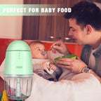 Food Processor - Cordless Mini Food Processor & Portable Small Food Chopper for Vegetables Fruit Salad Onion Garlic,Kitchen, 1.3Cup 10 0z,150 Watts,Glass Container Dishwasher Safe (Green)