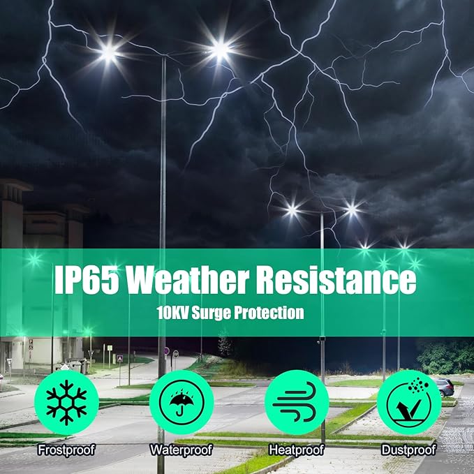 BBESTLED 320W LED Parking Lot Light Outdoor Wall/Arm Mount, UL DLC Listed IP65 5000K 44800LM Commercial Area Lighting 100-277VAC Input, LED Shoebox Parking Pole Light Fixtures