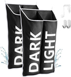 Hanging Laundry Hamper Bag XL 40x22", Space Saving over the Door Storage Bags, Behind the Door Hampers for Dirty Clothes & Wall Mounted Basket for Bathroom, Organizer for Small Room Spaces RV