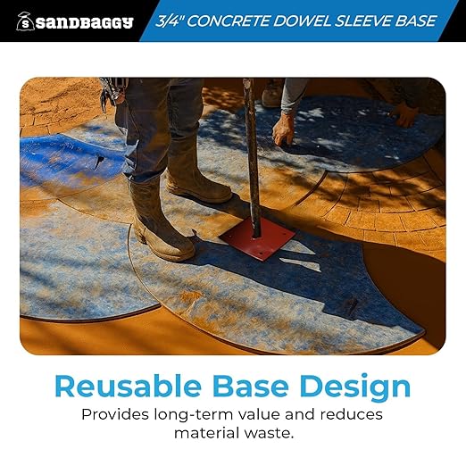 3/4" Concrete Dowel Sleeve Base - Concrete Joint Alignment - Sandbaggy (1000, 3/4")
