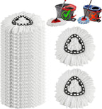 10 Pack Mop Replacement Heads, 100% Microfiber Spin Mop Refills Fits Triangle Mop Replace Head EasyWring 1-Tank System, 360 Degree Mop Head Replacement for Easy Cleaning Floor Mopping