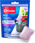 O-Cedar PACS Hard Floor Cleaner, Lavender Scent 10 Count (1-Pack) | Made with Naturally-Derived Ingredients | Safe to Use on All Hard Floors | Perfect for Mop Buckets