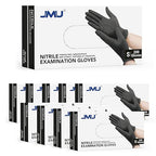 JMU Black Nitrile Exam Gloves Small Bulk 2000 Count, 3.5Mil Disposable Gloves, Latex Free, Powder Free
