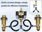Upgraded Series Rough-In Valve with Drain Assembly,1/2-Inch IPS Connections,Compatible with Moen Widespread Bathroom Sink Faucet,S9000-series,Brass Construction