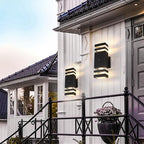 Dusk to Dawn Sensor Outdoor Wall Lights 4 Pack, Up and Down Lights Outdoor Wall Sconces, Aluminum Waterproof Outside Lights for House Porch Hallway Patio Garage