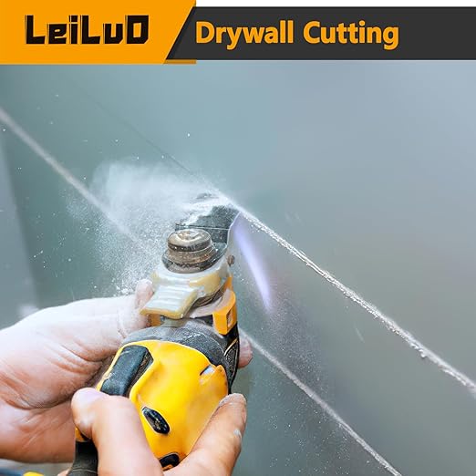 LEILUO 50 Pcs Oscillating Saw Blades Kit Extra-Long Titanium Multitool Blades for Wood Nails Drywall Universal Oscillating Tool Accessories with Storage Bag Fits DeWalt Makita Milwaukee and More