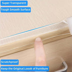 2Pack Clear Edge Protector Strip, 0.8in x 9.84FT(19.68FT Total), Sharp Edge Wrap Cover Tape, Self Adhesive Protective Bumper Guards for Cabinet Door Desk Glass Table Furniture, Kitchen Countertop