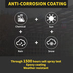 Wood Screws 5 Inch, FIXLINK Deck Screws #10 x 5, 50 PCS, Epoxy Coated, T25 Star Bit Above 1500 Hour Salt Spray Coating Outdoor Decking Screws Excellent Rust Resistant for Wood Fence, Tan