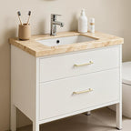 15 Pack 5 Inch(128mm) Hole Center Modern Brushed Gold Cabinet Pull Handle Timeless Vanity Drawer Pull Handle Classic Cabinet Hardware for Kitchen Dresser Bathroom, Screws Included, B-Gold(5x15)