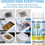 (2PCS) Wild Tornado Sink & Drain Cleaner Powder - Pipeline Dredging Agent for Kitchen & Bathroom, Suitable For All Sewers