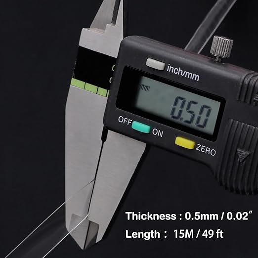 Clear Double Sided Tape, 3mm x 15M (0.12in x 50Ft), 0.5mm Thickness, Mounting Tape, Transparent Strong Acrylic Adhesive Tape for Cell Phone Camera Laptop LCD Strips Screen Repair