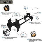 2Pcs Multifunctional Basin Wrench, Universal Under Sink Plumbers Tool, 7 Sizes, Socket Wrench Faucet Tool for Kitchen Home Bathroom