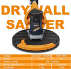 MAXXT Drywall Sander, Lightweight Popcorn Ceiling Removal Tool, 5 Variable Speed Foldable Telescopic Electric Drywall Sander, 800-1700RPM Vertical Power Ceiling Sander With 6pcs SandPapers, Bag