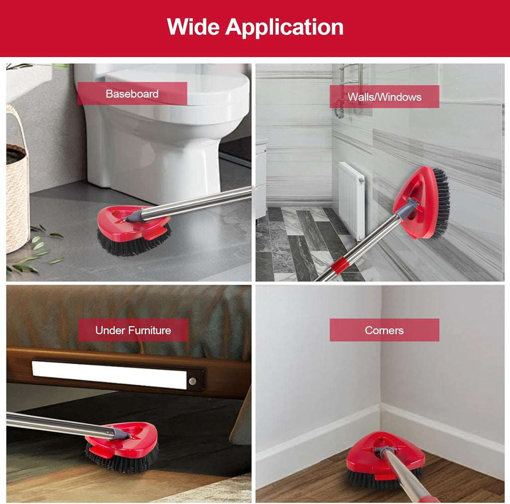 Spin Mop Scrub Brush Head Compatible for O Cedar EasyWring 1-Tank System, Floor Scrubber Mops Head Replacement Cleaning Brush for Bathroom, Kitchen, Tub and Tile, Spin Mop Attachments