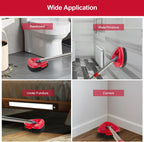 Spin Mop Scrub Brush with Mop Head Base Compatible for O Cedar EasyWring 1-Tank System, Floor Scrubber Mop Head Replacement Cleaning Brush for Bathroom, Kitchen, Tub and Tile, Spin Mop Attachments