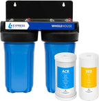 Express Water - Whole House Water Filter System - 2-Stage Water Filtration System - Sediment & Carbon Filters - Reduce Harmful Contaminants - Clean Drinking Water - Includes Easy Release, and 1” Inch
