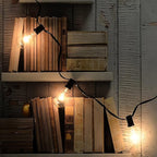 Abeja 25 Pack Edison Replacement Light Bulb, ST35 Clear Edison Light Bulbs- 5Watt E12 Candelabra Base ST35 Replacement Clear Glass Light Bulbs for Outdoor Patio String Lights, Warm White