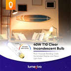 lumenivo Piano Light Bulb 40 watt 120 Volts 一 40T10/CL Light Bulb Display Replacement for Creative Hobbies 3090 一 T10 Bulb Medium Base (E26) Clear Incandescent Bulb for Illuminated Display 一 4 Pack