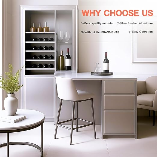 GSCIT Club Silver Edge Banding, 1 1/2 Inch x 100ft Aluminum Brushed Edge Banding PVC Edge Trim for Cabinet Repair Furniture