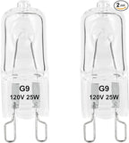 G9 Heat Lamp Bulbs for Reptile,Day White, Mini Halogen Bulb 25W, Infrared Reptile Heat Lamp for Bearded Dragon Gecko Turtle Lizard, Pack of 2