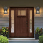 Dusk to Dawn Exterior Wall Lights, Outdoor Wall Lanterns Sensor Light Fixtures Wall Mount Waterproof Wall Sconce Anti-Rust Porch Light with Seeded Glass for Corridor, Garage, 2 Pack