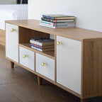 10 Pack 1-1/2 Inch Brushed Gold Cabinet Knobs - Round Drawer Knobs for Kitchen & Dresser Drawers