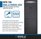 Barska Large Package Delivery Parcel Mail Steel Drop Box for Porch with Advanced Push Lock, Mail Slot & Anti-Theft Drop Slot
