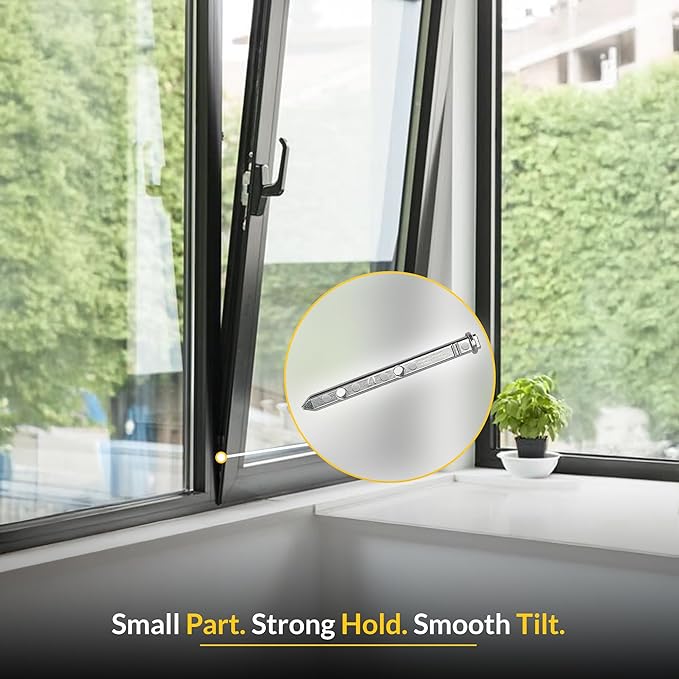 Brixwell Pivot Bar Window Replacement Part,Zinc Die Cast Construction, 3-3/16" Length, 9/32" Width, Crack Resistant, Dual End Compatibility for Tilt Window Repairs-Pack of 5