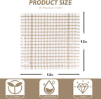 Nialnant 8 Pack Dish Cloths,100% Cotton Soft Absorbent Cleaning Rags,Quick Drying Dish Towels for Kitchen,Washing Dishes-Little Yellow Plaid,12 x 12 in