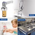 Replacement 002713-40 Cold Side Handle Stem Replacement Assembly Fit for All T&S Faucets, Brass Spindle Assembly Cartridge Faucet Valve, Blue