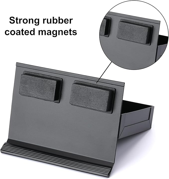 Mayouko Magnetic Toolbox Shelf, Tray and Holder, 4-Piece Magnetic Toolbox Tray Set Tool Box Cabinet Side Shelf Storage, Workshop