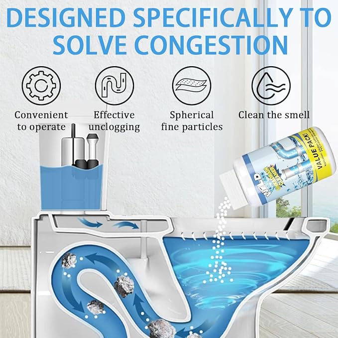 (2PCS) Wild Tornado Sink & Drain Cleaner Powder - Pipeline Dredging Agent for Kitchen & Bathroom, Suitable For All Sewers