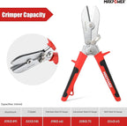 MAXPOWER Sheet Metal Crimper, 5-Blade Duct Crimping Tool- 9.8" Hand Crimper Hvac Tool for 24 Gauge Steel and 26 Gauge Stainless Steel Ductwork, Downspout,Stove Pipe