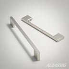Alzassbg 10 Pack Brushed Satin Nickel Cabinet Pulls, 10 Inch(256mm) Hole Centers Rectangle Cabinet Handles Kitchen Pulls for Drawers and Cabinets AL3051SN