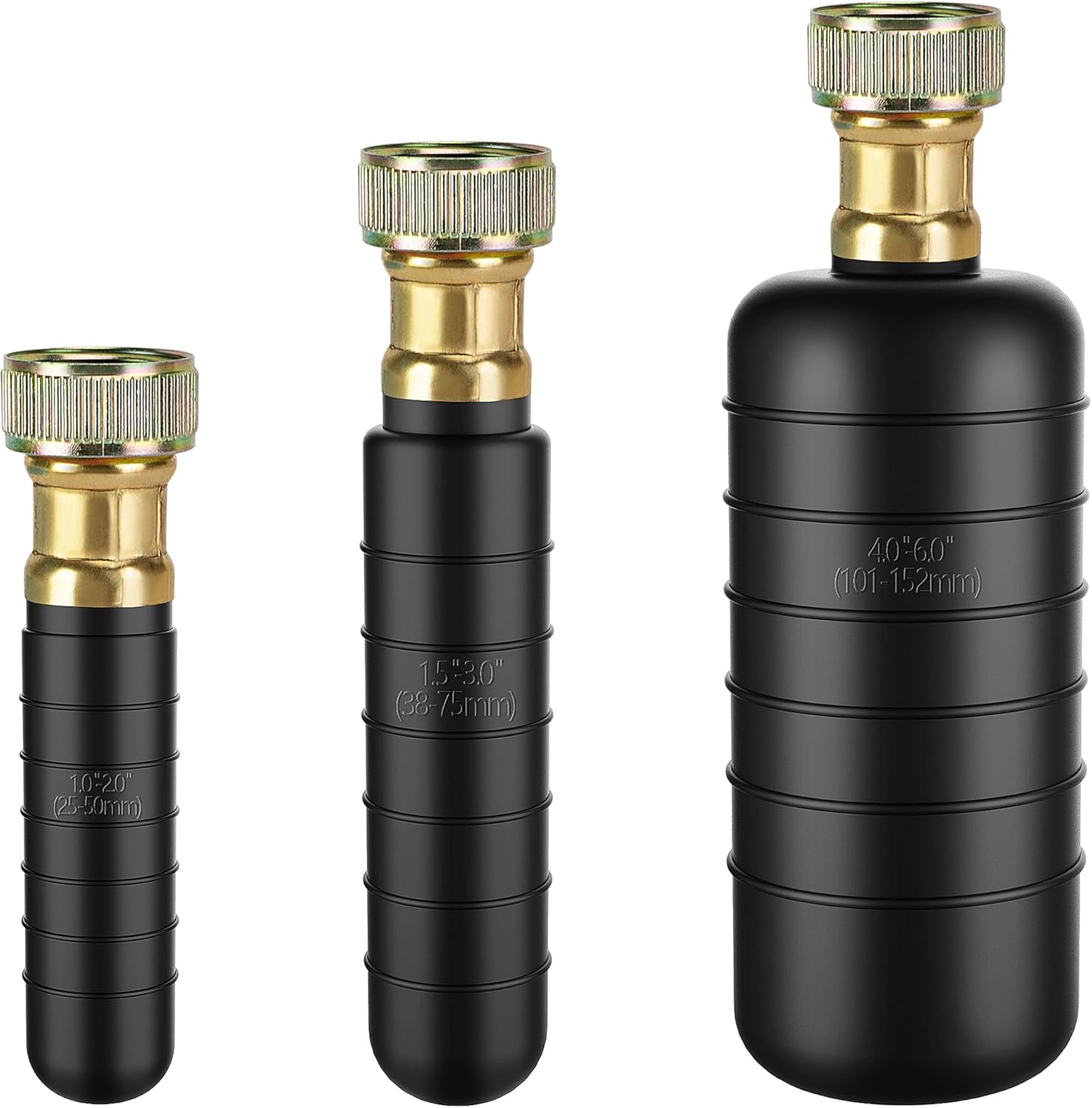 3 Pcs Drain Bladders,Rubber Bladder Drain Cleaners Fit 1" to 6" Drain Pipes,Drain Blockage Unclog Kits for Bathroom Drains Kitchen Sinks