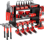 Power Tool Organizer Wall Mount, 3 Layer 8 Drill Holder Tool Shelf Storage Rack for Garage Organization, Birthday Gifts for Him Men Dad Husband Anniversary Fathers Day, Cool Gadget Stocking Stuffer