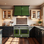 Akicon 48" Freestanding Gas Cooktop Oven Combo, Features 8 Sealed Burners, 6.7 Cu.ft Rapid Convection Oven, Convertible Fuel (NG/LP), Durable Cast Iron Grating (GASGASB1)