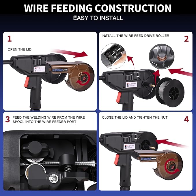 Reboot RBM2000 5-in-1 Welder 120V/240V with Spool Gun - 2025 Upgrade Complete Kit for Aluminum Welding, Steel, Metal Finishing, MIG, Flux Core, Lift TIG, Stick Welding Machine