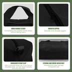 Small Tool Bag,Close Top Wide Mouth Tool Organizer Bag,Large Capacity Tool Bags for Men,Canvas Tool Storage Bag for Storage Handbag for Screwdrivers,Wrench,Pliers Hand Tools (black, 20 Inch)