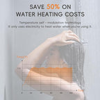 Tankless Water Heater Electric 13kW 240Volts WINTEMP Endless On Demand Hot Water Self Regulating LED Temperature Display Space-saving Suitable for Bathroom Showers ETL Certified