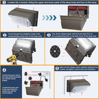 LED Wall Pack Light 500W Equivalent 18000LM LED Flood Security Light Dusk to Dawn Photocell 5000K 120W 100-277V Outdoor Wall Mount Lighting Commericial IP65 Waterproof for Yard Garage 4 Pack