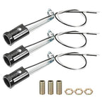 PATIKIL Candelabra Base Lamp Holder Light Socket, 3pcs UL Listed Keyless E12 Bulb Socket with 9.8" Wire Leads for E12 Incandescent LED Light Bulbs, 3.1" Tall