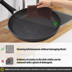 Dish Cloths for Washing Dishes 8 Pack Multipurpose Wire Miracle Cleaning Coths Non-Scratch Wire Dishwashing Rag Lint Free Microfiber Cleaning Cloth for Kitchen Windows (Brown)