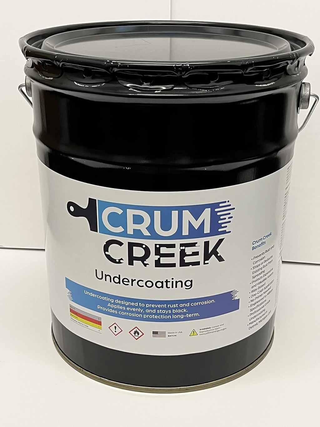 5 Gallon Can Matte Black Wax-Based Undercoat, Long Lasting Corrosion, Anti Rust Coating,Rust Proofing, Protect All Metals in Marine & Automotive & has Superior Gravel Resistance For Maximum Protection