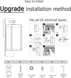 Outdoor Dusk to Dawn Exterior Light Fixture Wall Sconce Modern Style 800LM 13W Waterproof Rustproof Aluminum Glass Shade Porch Lantern Garage Garden Patio Matte Black Lamp