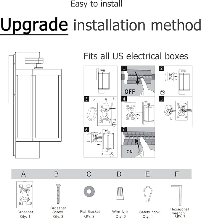 Outdoor Dusk to Dawn Exterior Light Fixture Wall Sconce Modern Style 800LM 13W Waterproof Rustproof Aluminum Glass Shade Porch Lantern Garage Garden Patio Matte Black Lamp