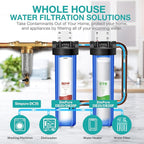 SimPure Whole House Water Filter, 20" x 4.5" BB Activated Carbon Block Filter Replacement Cartridge Coconut CTO Filter (4 Pack)