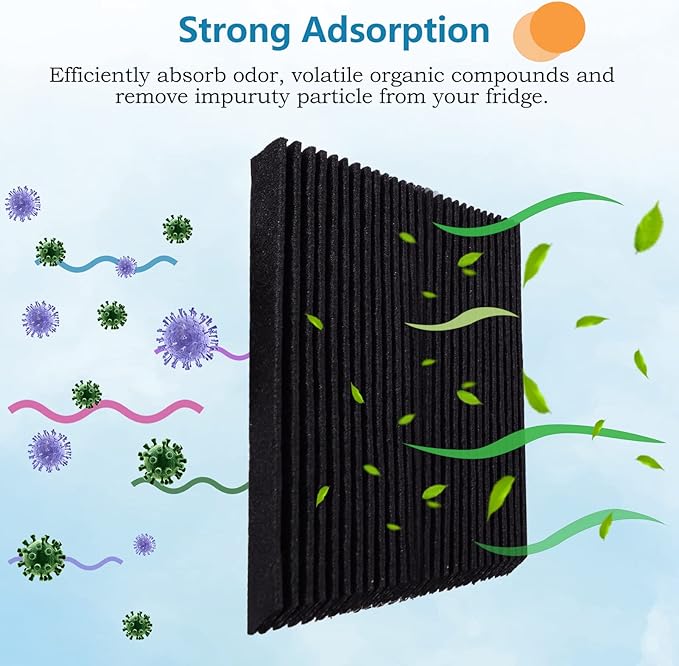 Refrigerator Air Filters Replacement Compatible with Frigidaire PAULTRA Pure Air Ultra, EAFCBF Air Filter for Electrolux - Reduce Odors with Activated Carbon Technology - Part 242061001-3 Packs