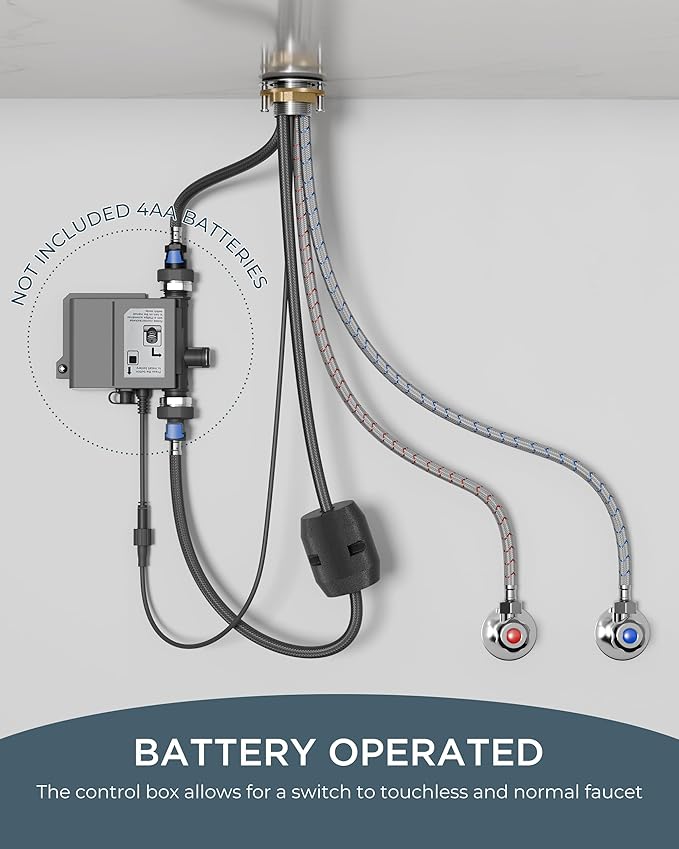 FORIOUS Touchless Kitchen Faucet with Pull Down Sprayer, Black Hands-Free Smart Motion Sensor Sink Faucet Single Handle Contemporary, Suitable for Farmhouse Laundry Camper RV Bar